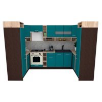 Bucatarie de Colt COSSY NEW 170-320-170, Wenge / Decor 0245